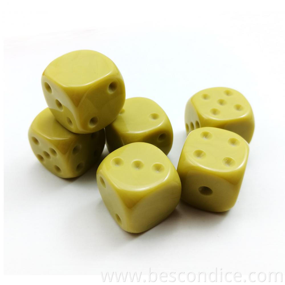 Opaque 16mm D6 Blank Dice Block 4